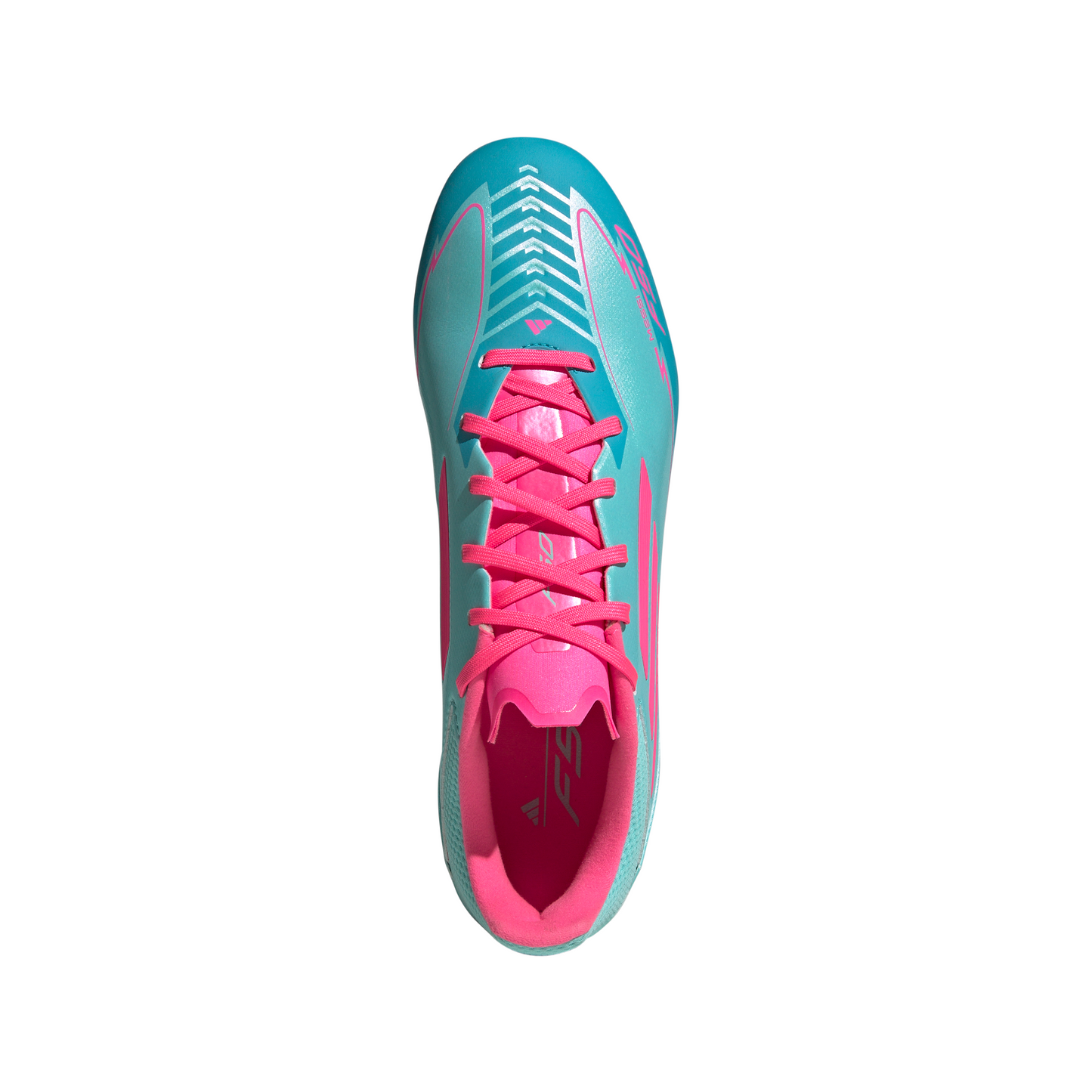 Adidas Messi F50 League FG Firm Ground Soccer Cleat - Flash Aqua/Lucid Pink /Lucid Cyan