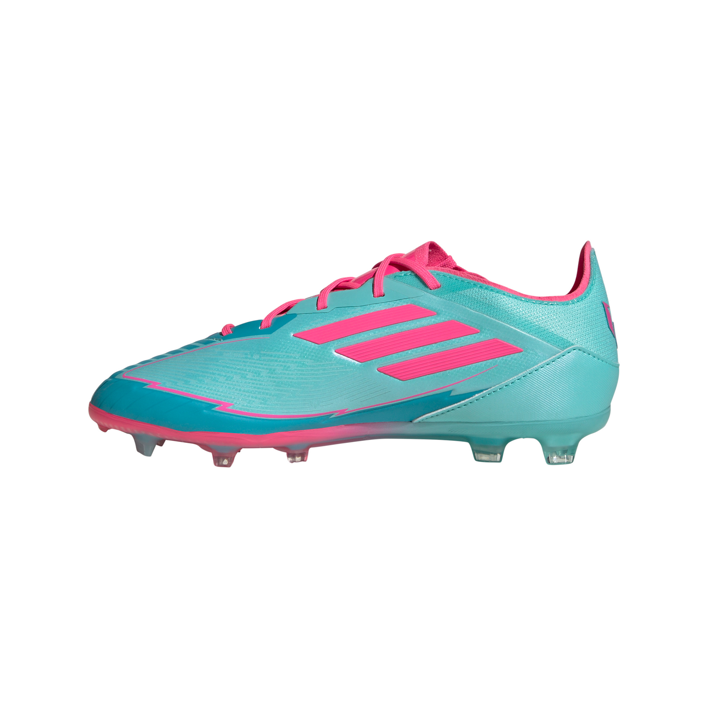 Adidas F50 Elite Messi Junior FG Firm Ground Soccer Cleats- Flash Aqua/Lucid Pink/Lucid Cyan