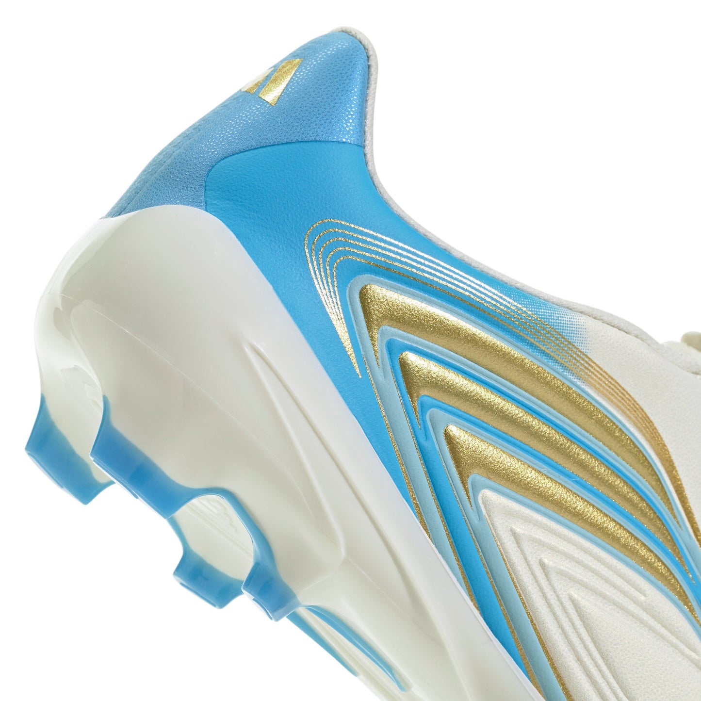 Adidas F50 Messi League Junior FG Firm Ground Soccer Cleats - Ivory/Semi Blue Burst/Icey Blue