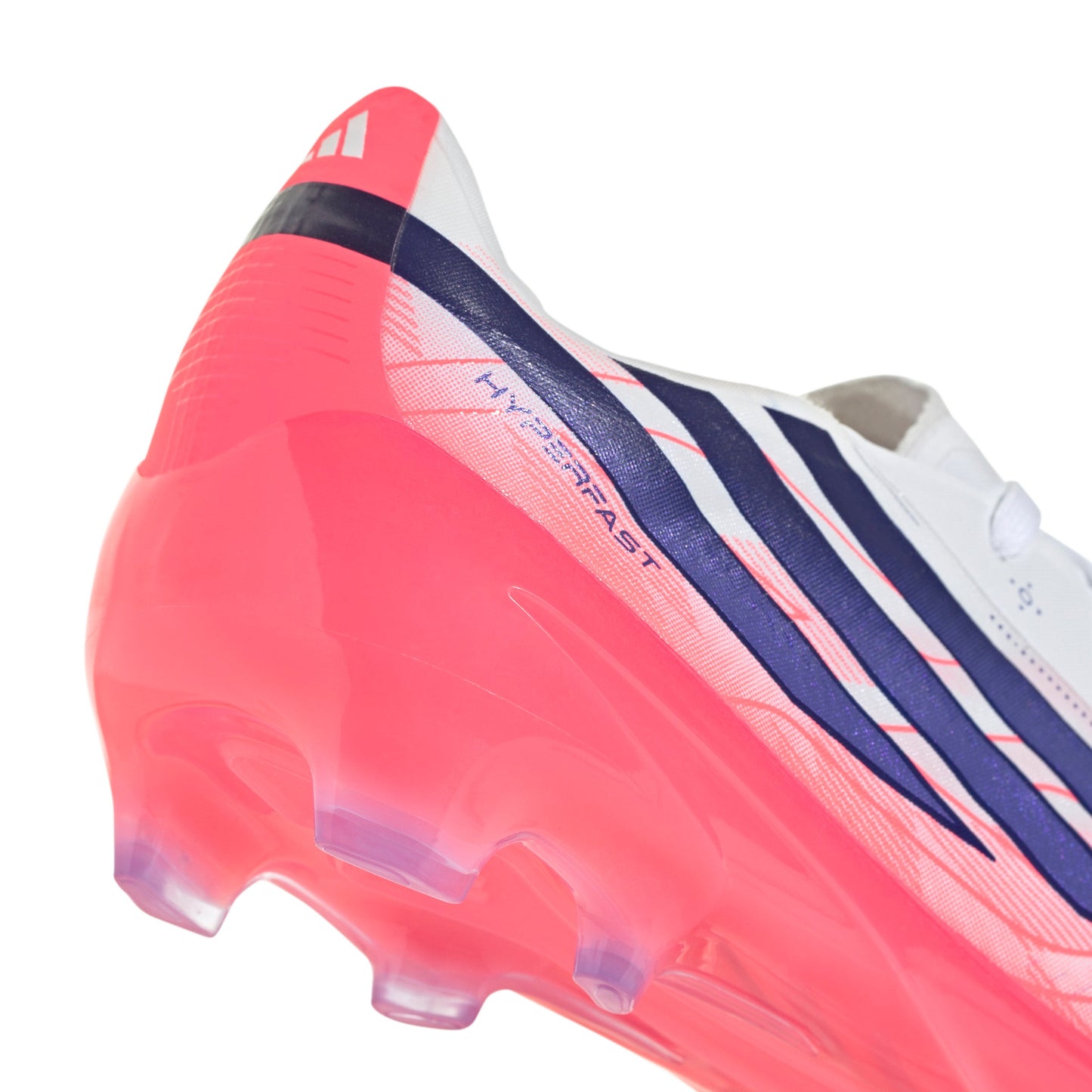 adidas F50 Hyperfast Elite Junior FG Firm Ground Soccer Cleats- Cloud White / Solar Purple / Solar Turbo