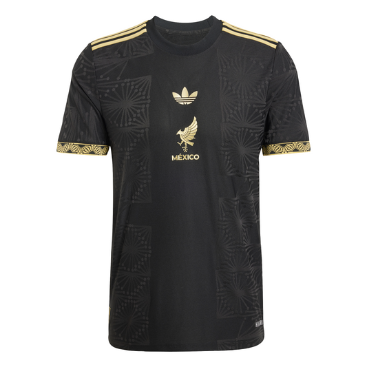 Kid's Authentic Adidas Mexico 25 Gold Jersey