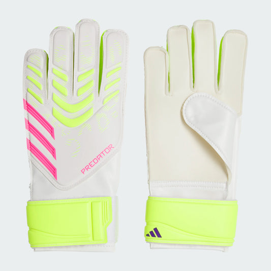 Adidas Junior Predator Training Goalkeeper Glove - White/Lucid Lemon/Lucid Pink