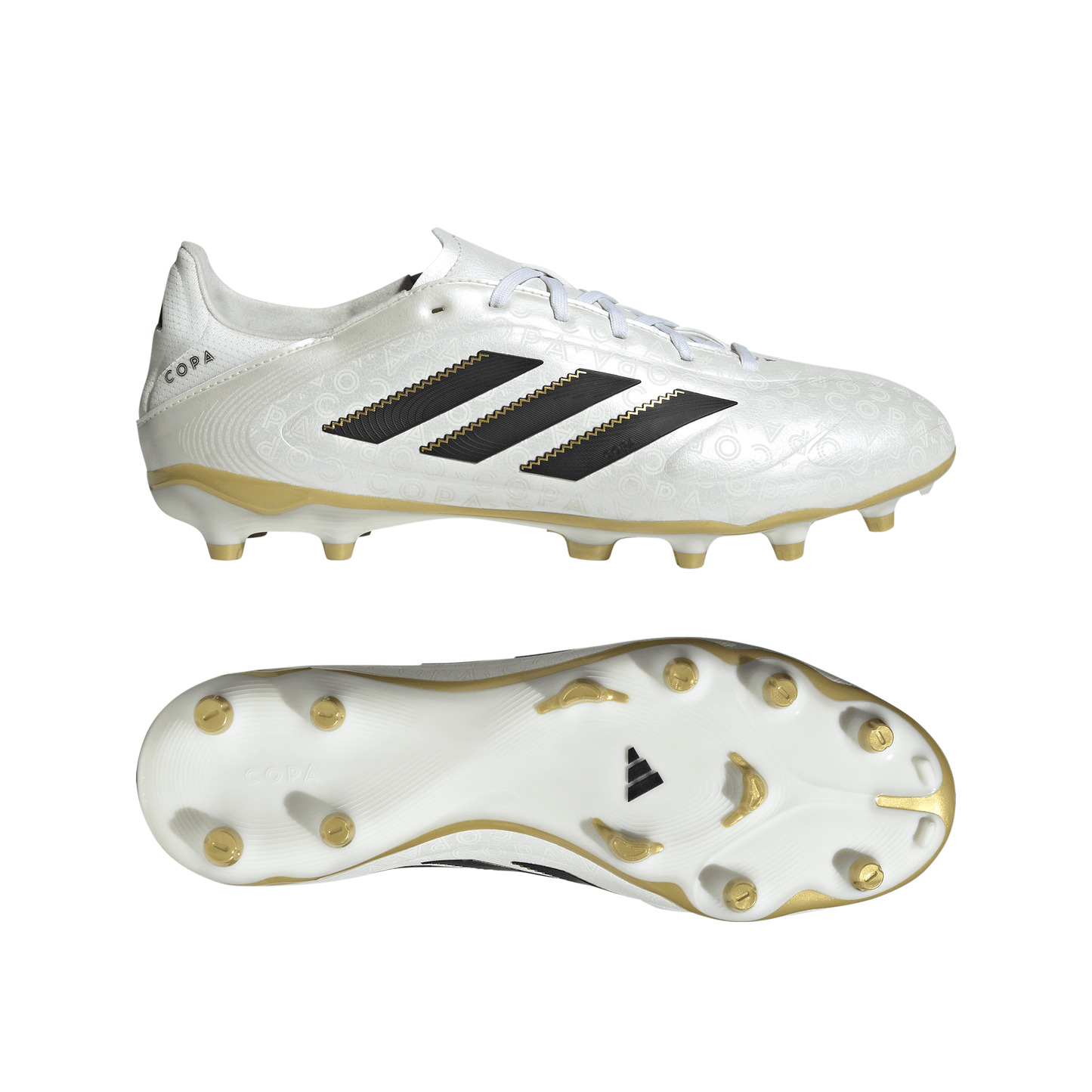 Adidas Copa Pure 3 League FG Firm Ground Soccer Cleat - Zero Metallic/Core Black/Gold Metallic