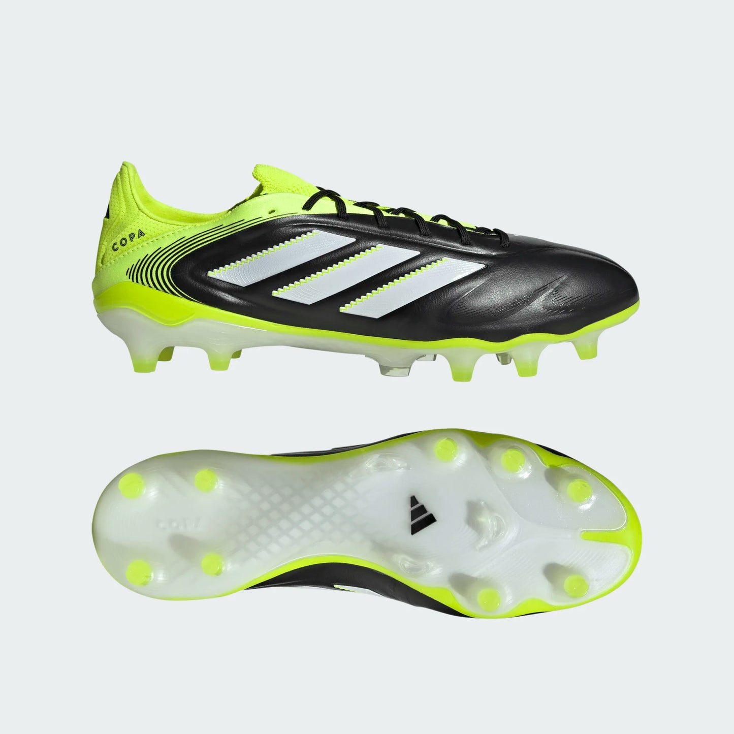 Adidas Copa Pure 3 Elite FG Firm Ground Soccer Cleat - Core Black/Cloud White/Lucid Lemon