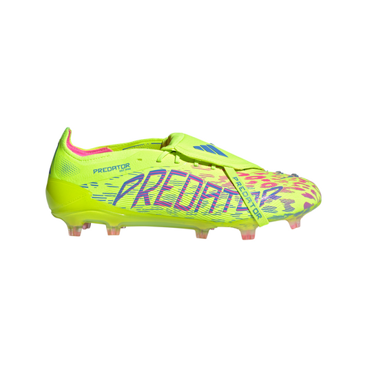 Adidas Predator Elite FT Fold Tongue FG Firm Ground Soccer Cleat - Lucid Lemon/Lucid Pink/Blue Fusion