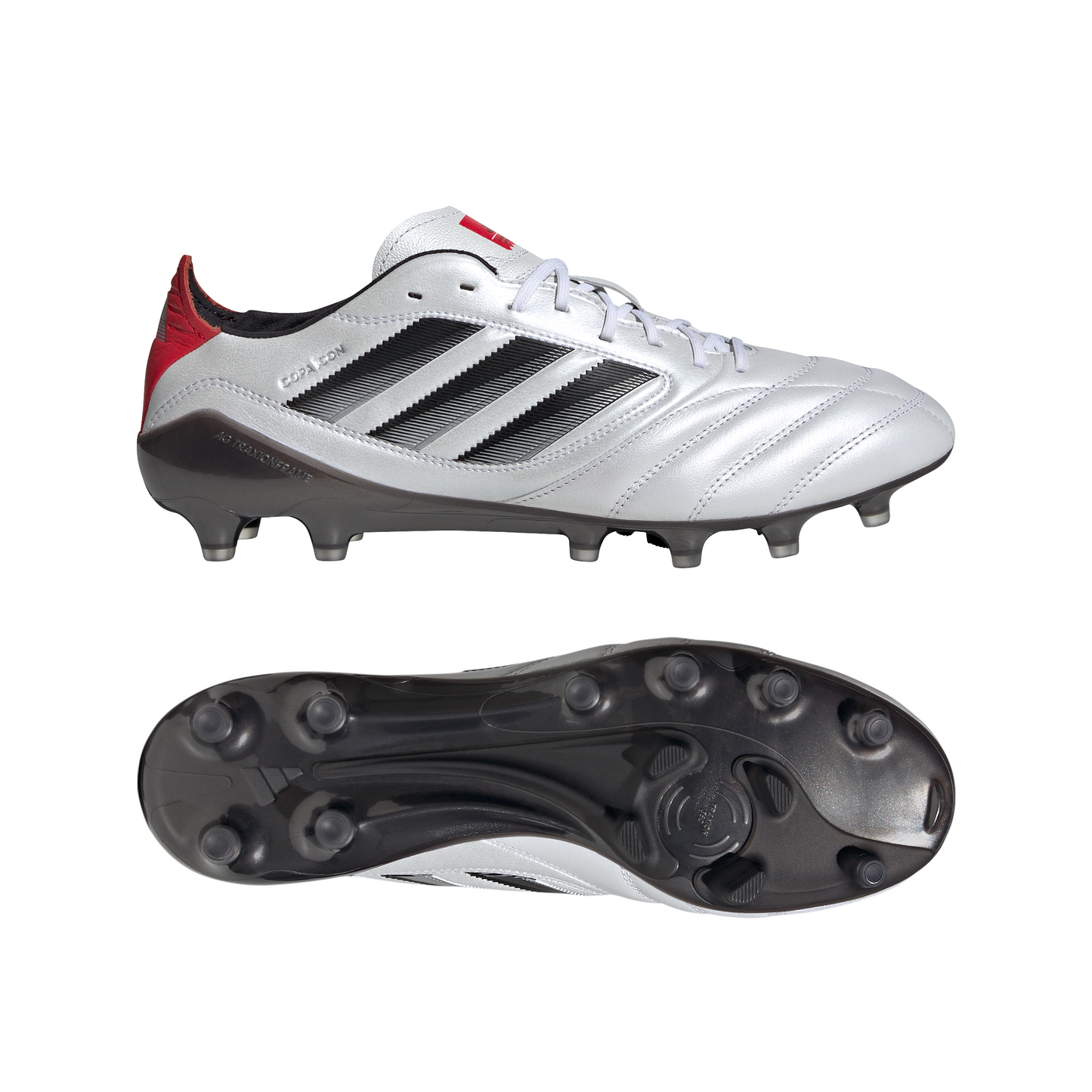 adidas Copa Icon II FG Firm Ground Soccer Cleats - White/Core Black/ Pure Ruby
