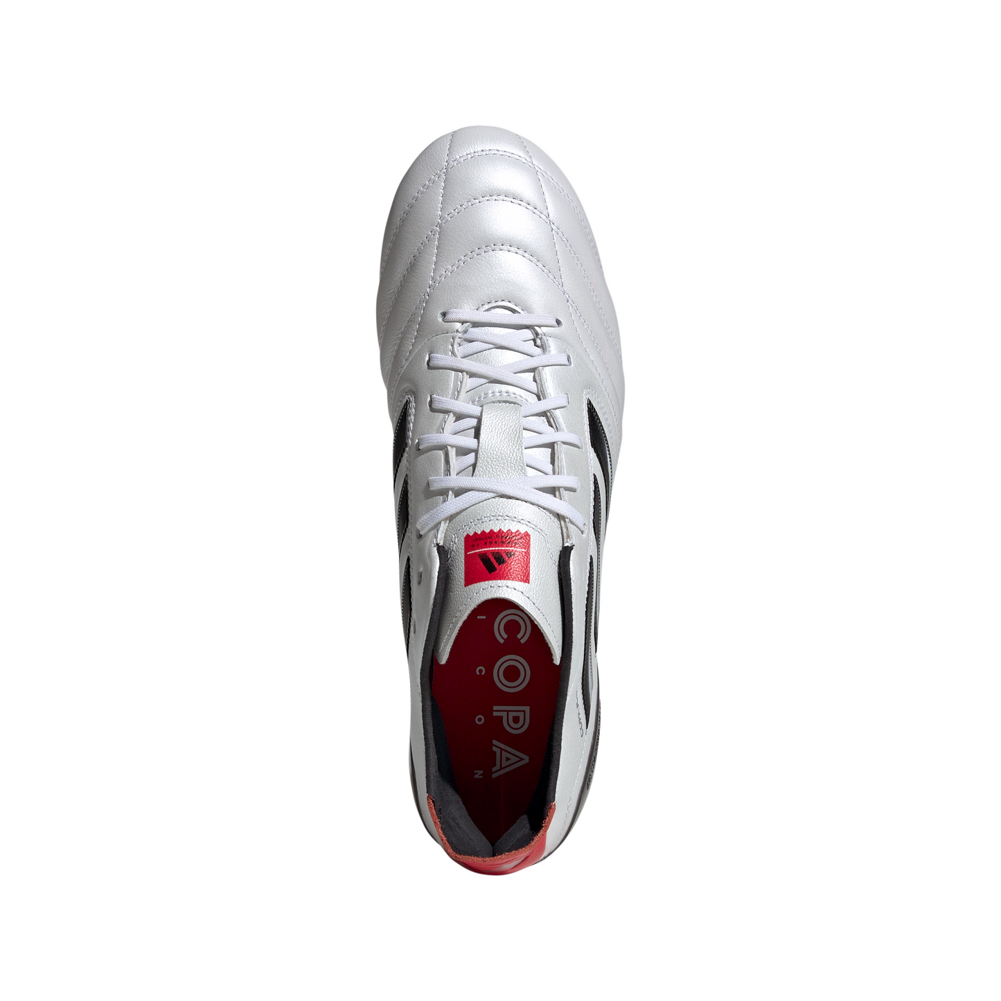adidas Copa Icon II FG Firm Ground Soccer Cleats - White/Core Black/ Pure Ruby