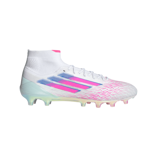 Adidas Women’s F50 Sparkfusion Elite Mid FG/AG Firm Ground Soccer Cleat - Cloud White/Lucid Pink/Cloud White