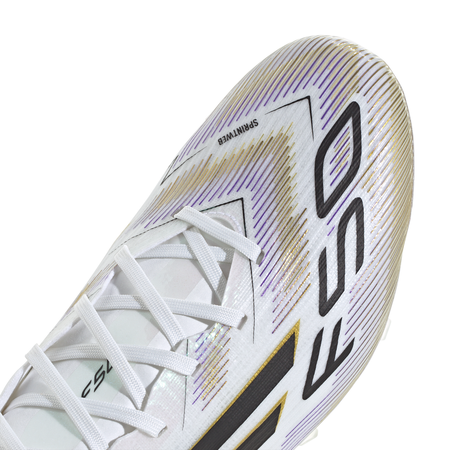 Adidas F50 Pro FG Firm Ground Soccer Cleat - Cloud White/Core Black/Gold Metallic