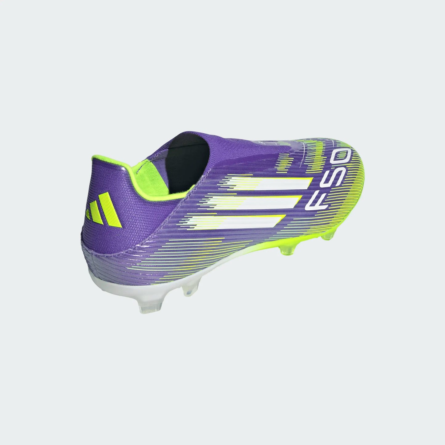 Adidas F50 LL Laceless League FG Firm Ground Soccer Cleat - Purple Rush/Cloud White/Lucid Lemon