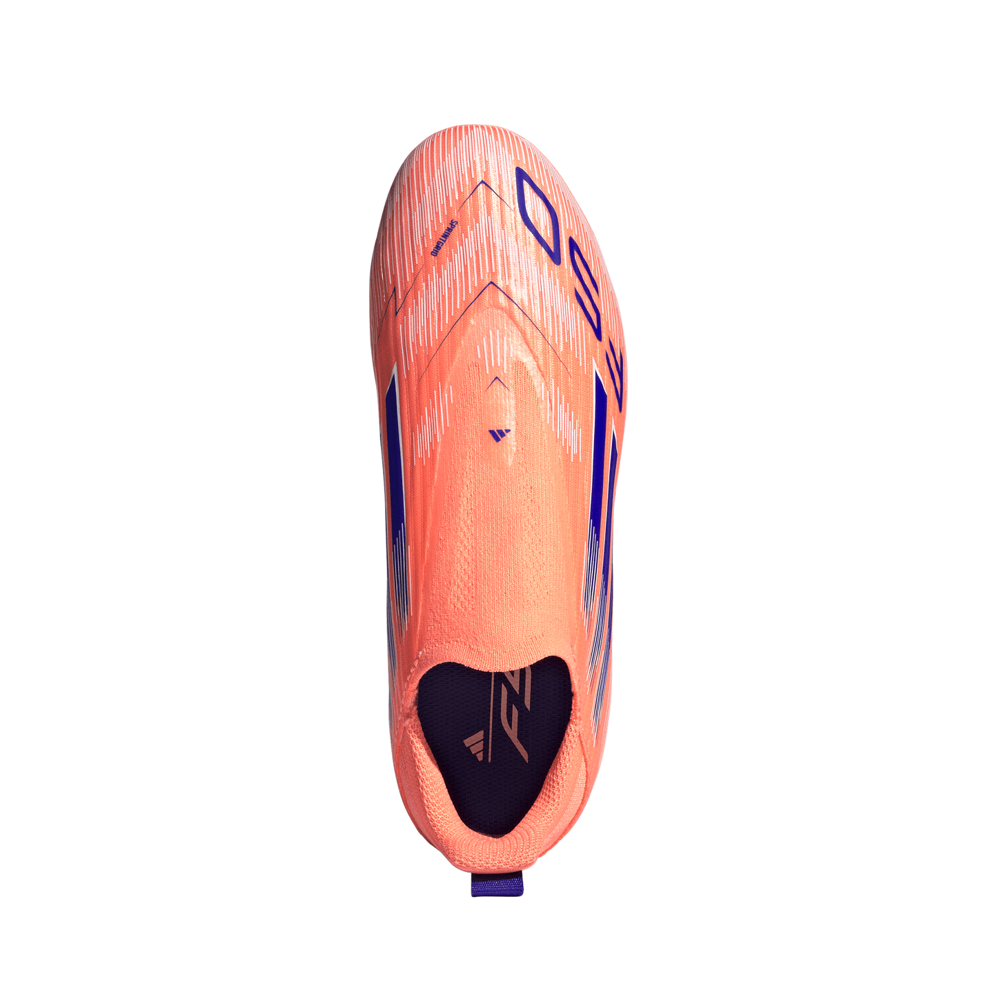 Adidas Junior F50 League Laceless FG Firm Ground Soccer Cleat - Beam Orange/Lucid Blue/Cloud White