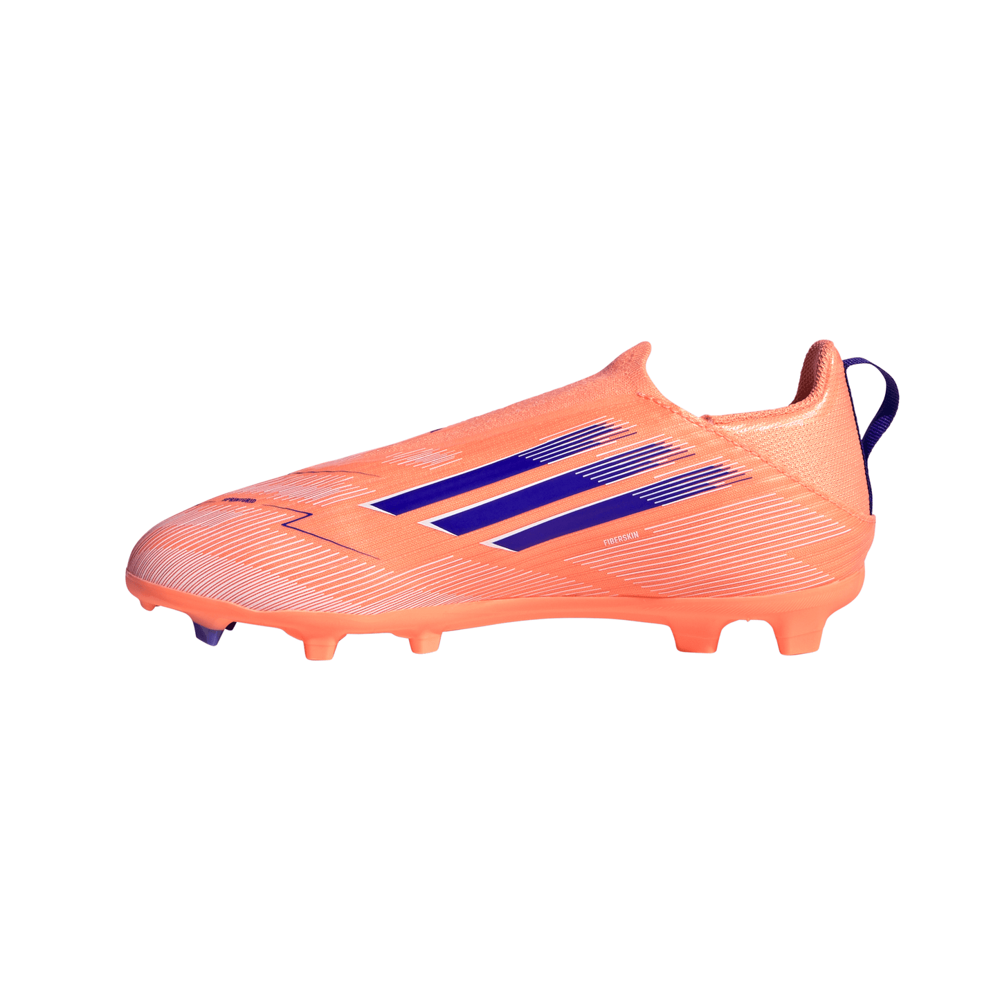 Adidas Junior F50 League Laceless FG Firm Ground Soccer Cleat - Beam Orange/Lucid Blue/Cloud White