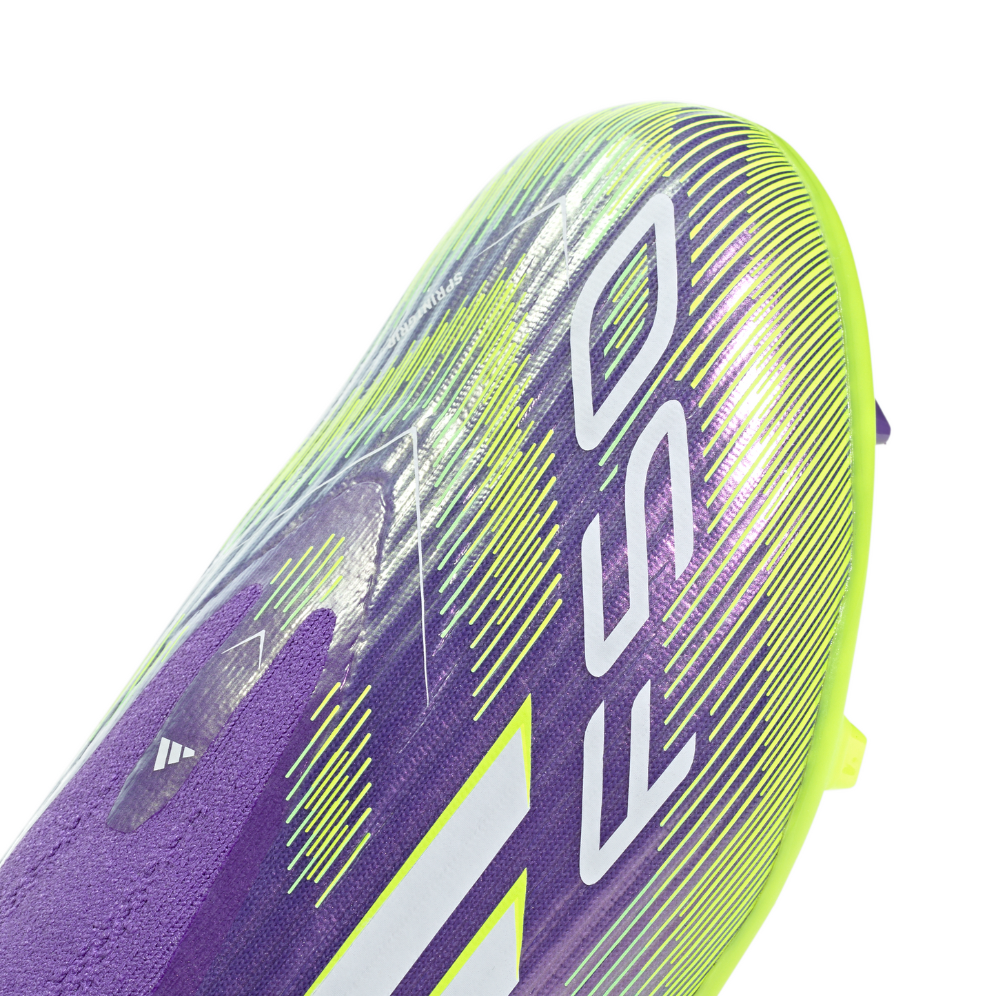 adidas F50 League Laceless Junior FG Firm Ground Soccer Cleats -Purple Rush / Cloud White / Lucid Lemon