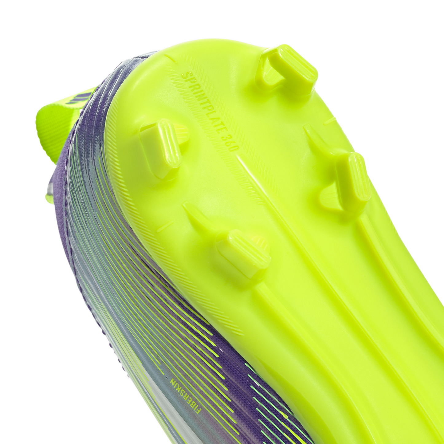 adidas F50 League Laceless Junior FG Firm Ground Soccer Cleats -Purple Rush / Cloud White / Lucid Lemon