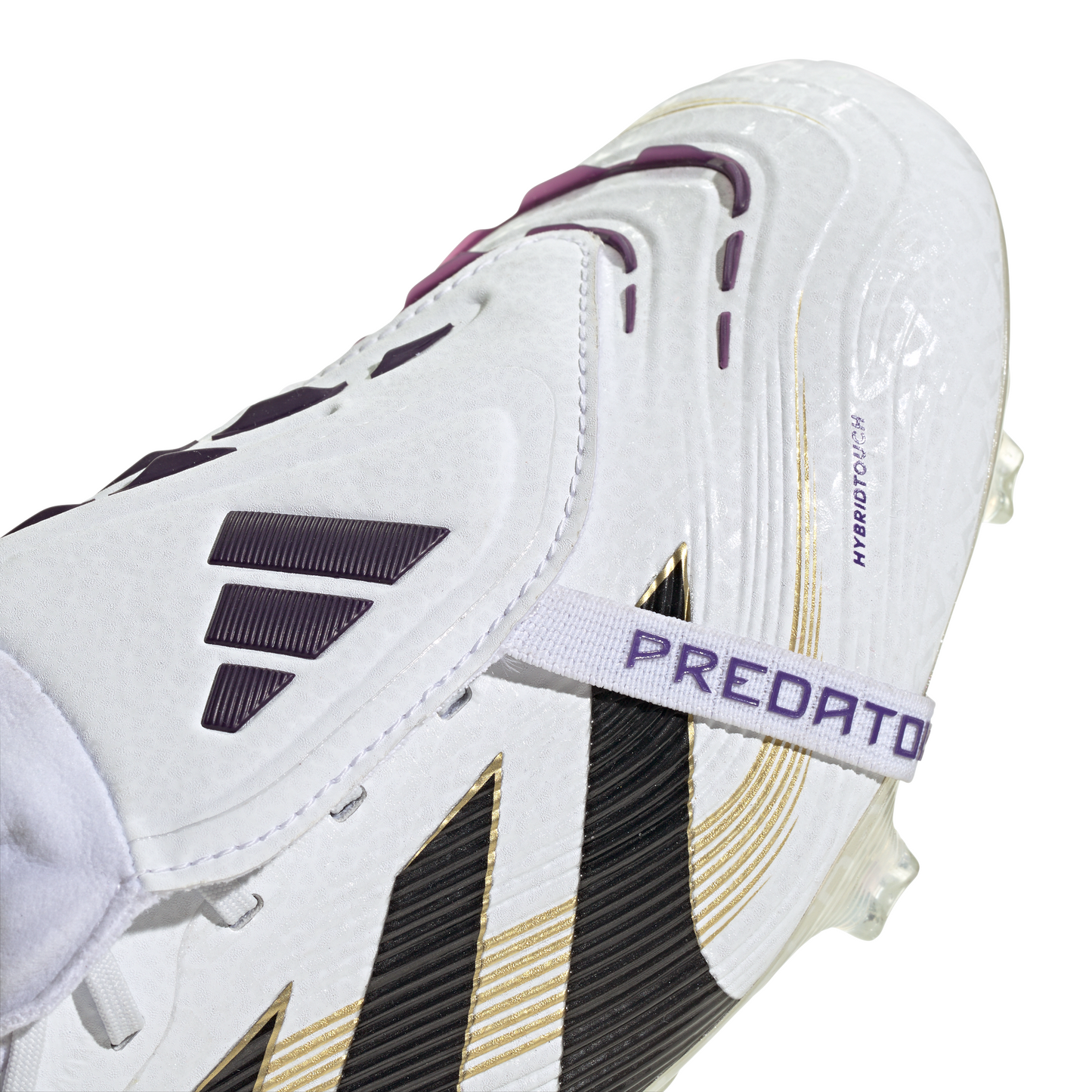 Adidas Predator Elite FT Fold Tongue FG Firm Ground Soccer Cleat - Cloud White/Core Black/Gold Metallic