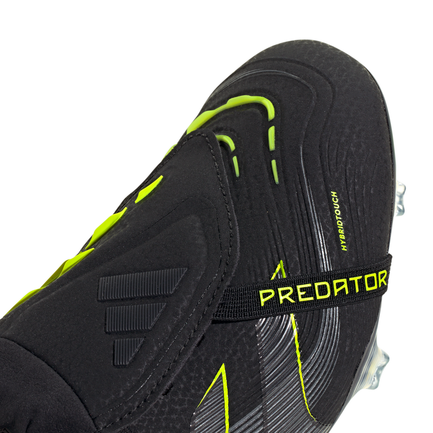 Adidas Predator Elite FoldTongue FT FG Firm Ground Soccer Cleats- Core Black / Carbon / Lucid Lemon