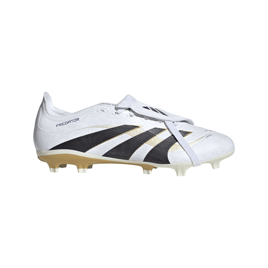 Adidas Predator League FT FG Firm Ground Soccer Cleat - Cloud White/Core Black/Gold Metallic