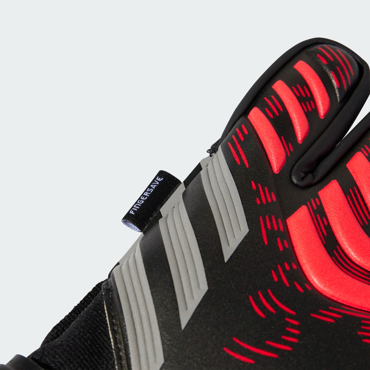Adidas Predator Match Fingersave Goalkeeper Glove - Black/Black/Lucid Red
