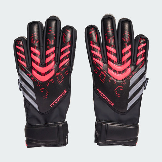 Adidas Junior Predator Match Fingersave Goalkeeper Glove - Black/Black/Lucid Red