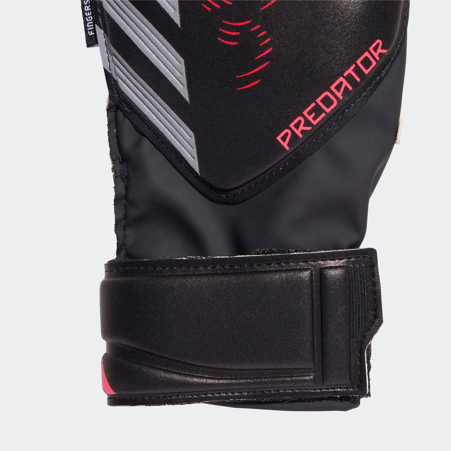Adidas Junior Predator Match Fingersave Goalkeeper Glove - Black/Black/Lucid Red