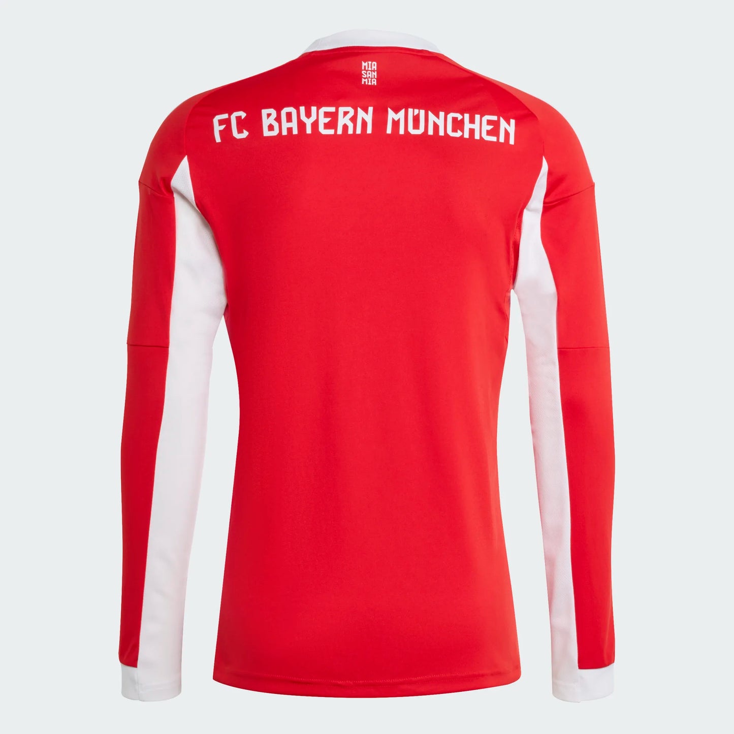 Men's Replica Adidas Bayern Munich FC Long Sleeve Home Jersey 25/26