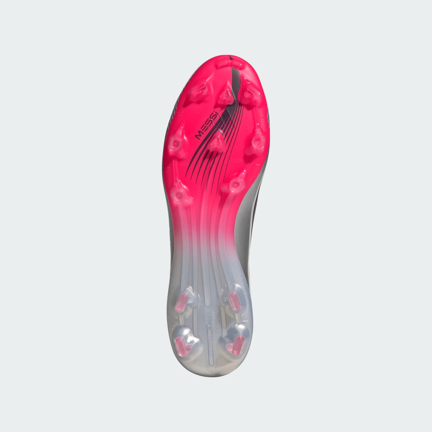 Adidas F50 Messi Pro FG Firm Ground Soccer Cleat - White/Lucid Red/Silver Metallic