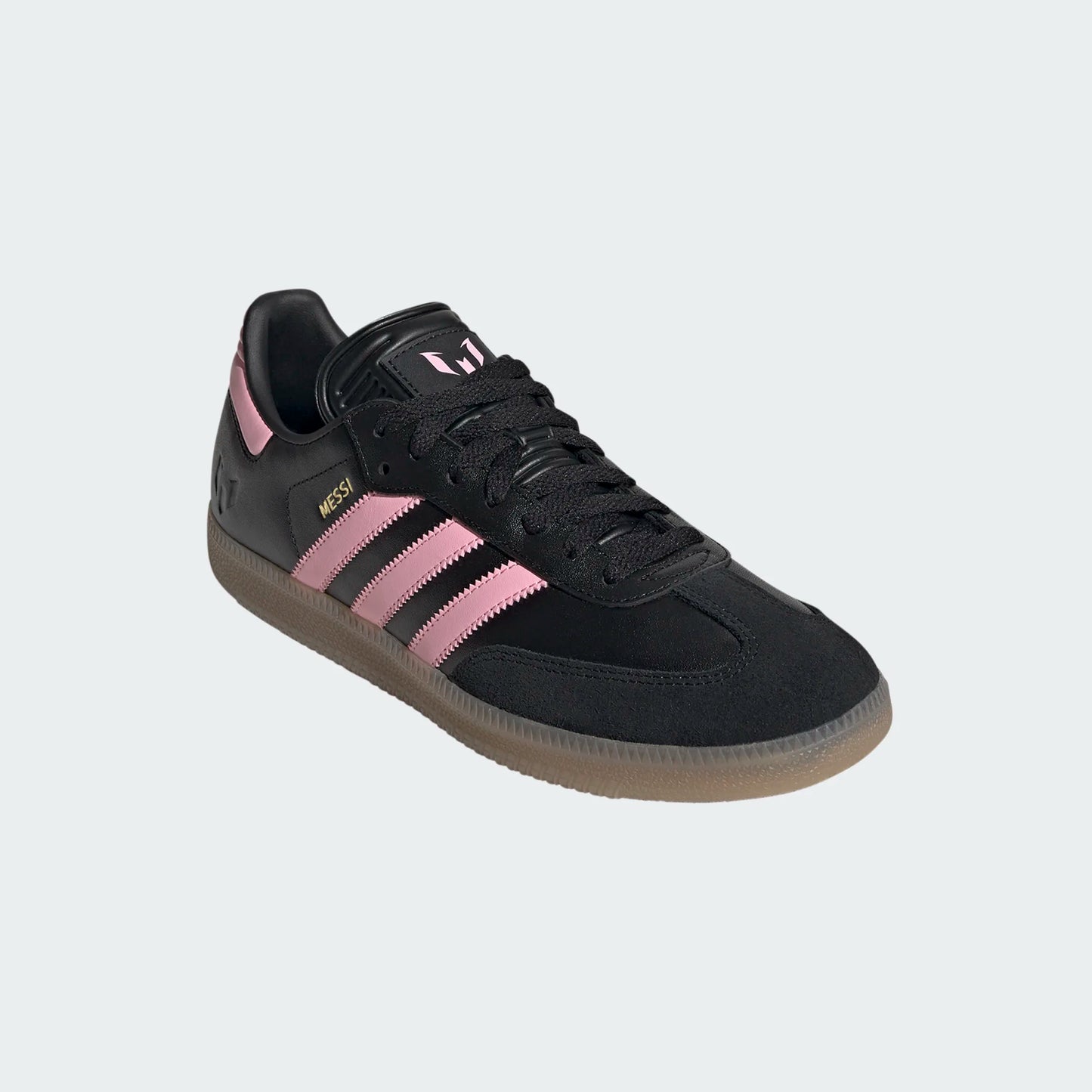 Adidas Samba Messi IN Indoor Soccer Shoe - Carbon Black/Gold Metallic/Gum