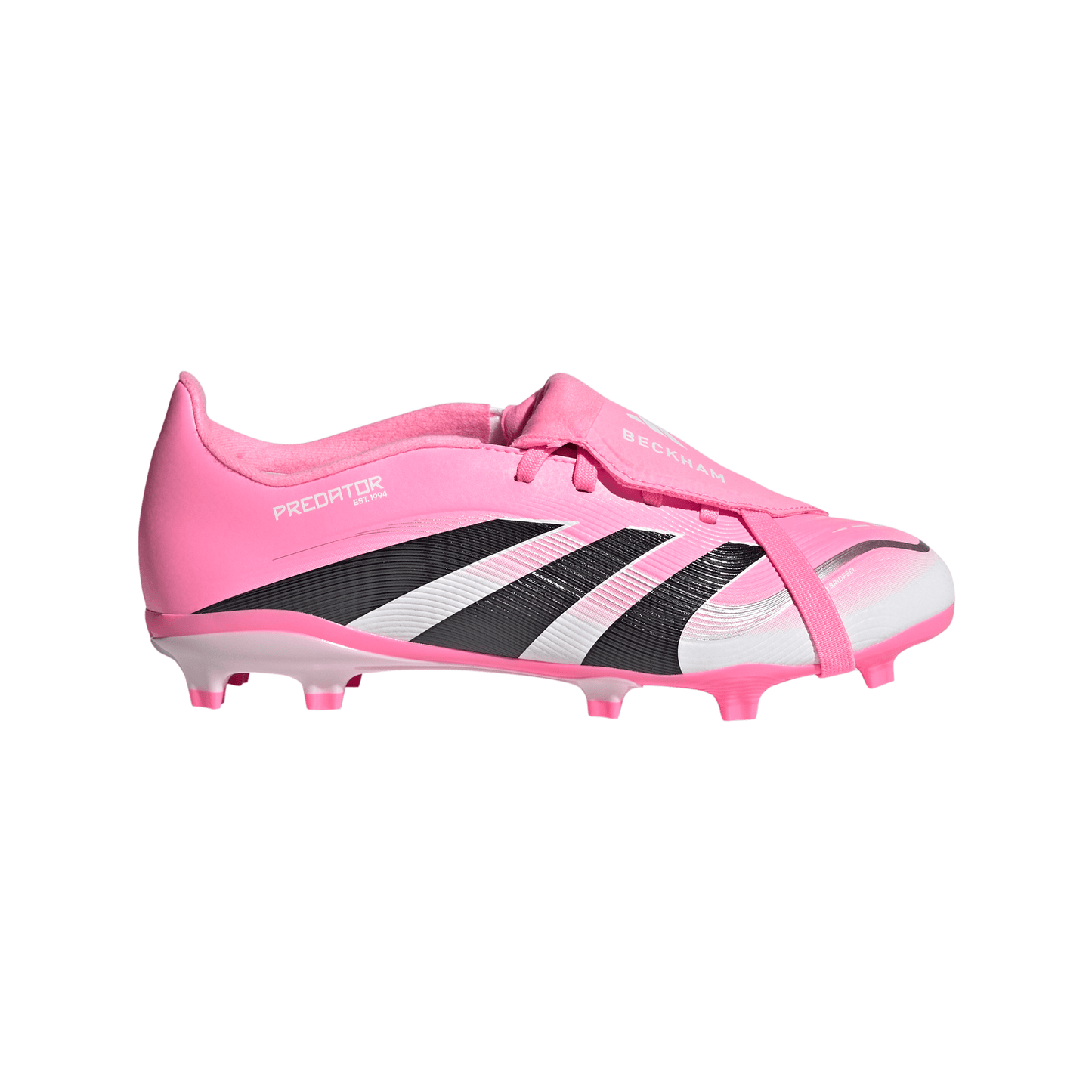 adidas Predator League Beckham Fold Tongue FT FG Junior Firm Ground Soccer Cleat - Beam Pink/Core Black/White