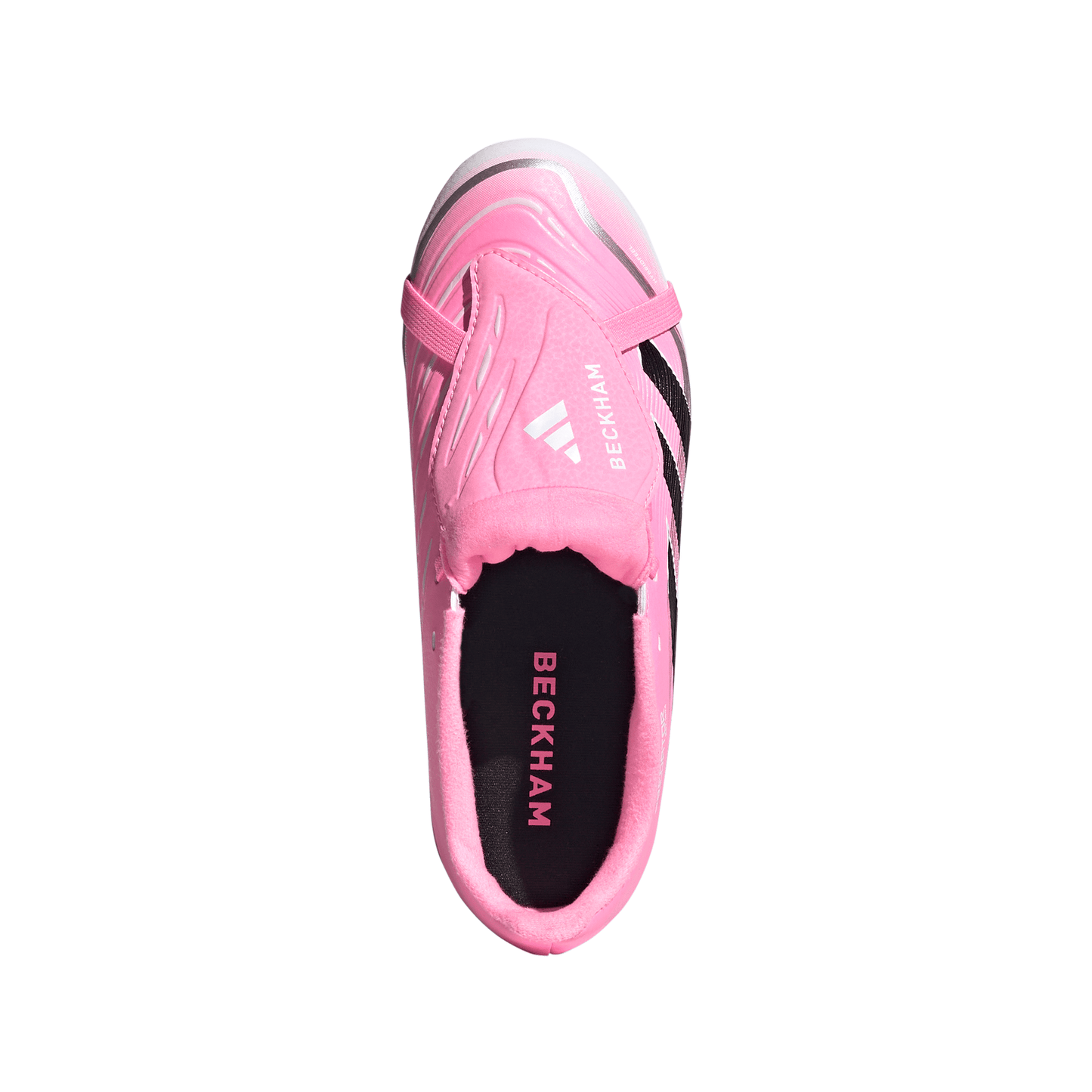 adidas Predator League Beckham Fold Tongue FT FG Junior Firm Ground Soccer Cleat - Beam Pink/Core Black/White