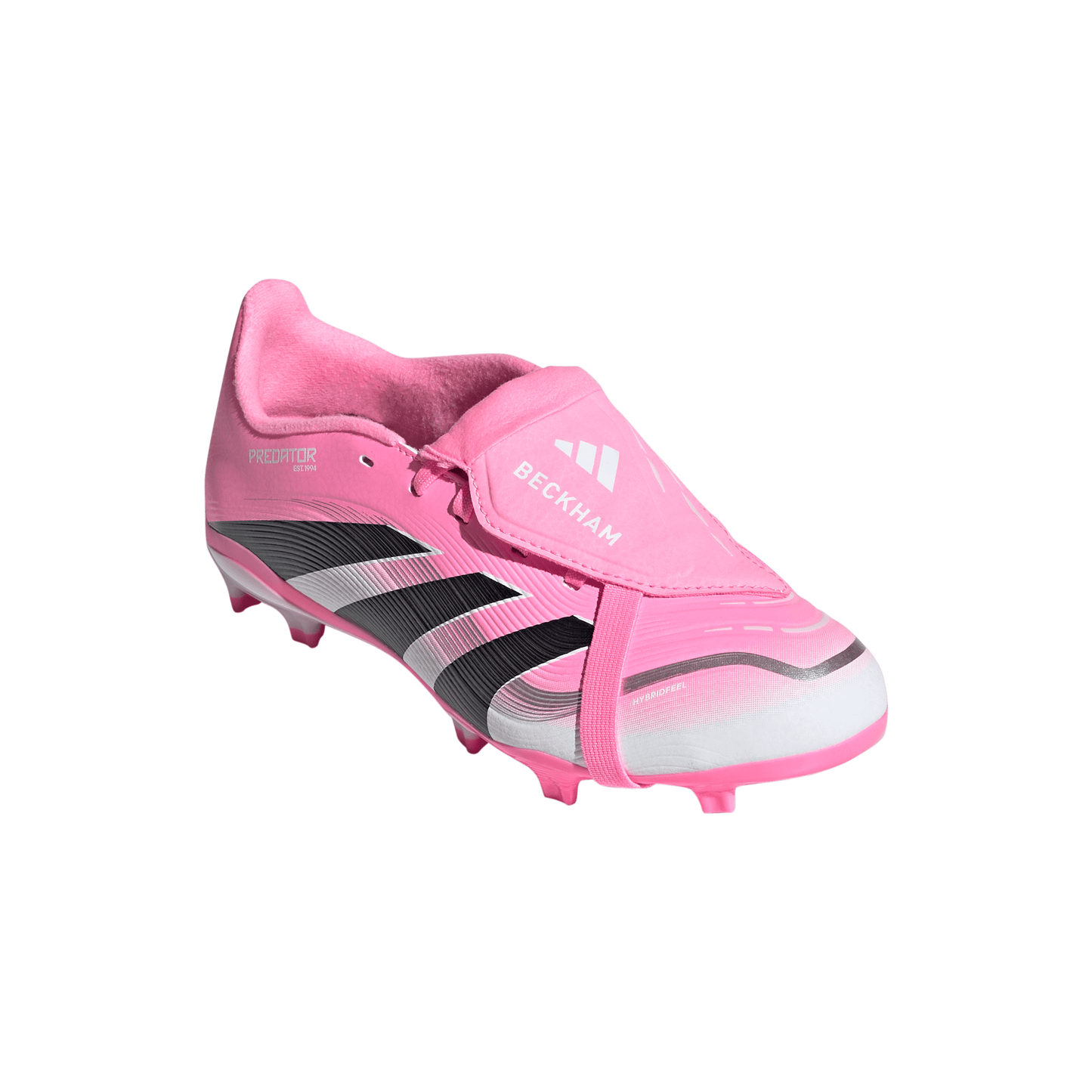 adidas Predator League Beckham Fold Tongue FT FG Junior Firm Ground Soccer Cleat - Beam Pink/Core Black/White