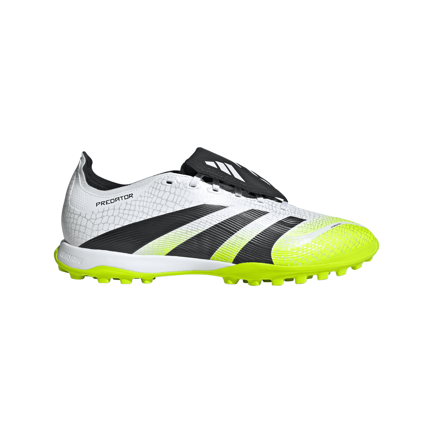 adidas Predator League FoldTongue Turf Soccer Cleat - Cloud White / Core Black / Lucid Lemon