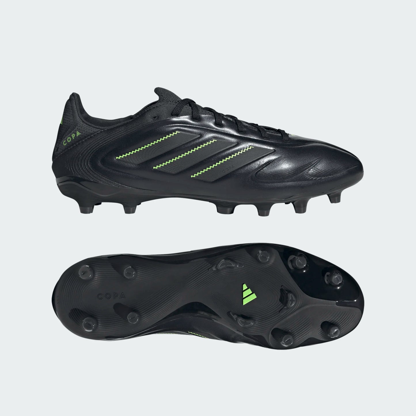 Adidas Copa Pure 3 Pro FG Firm Ground Soccer Cleat - Core Black/Solid Grey/Lucid Lemon