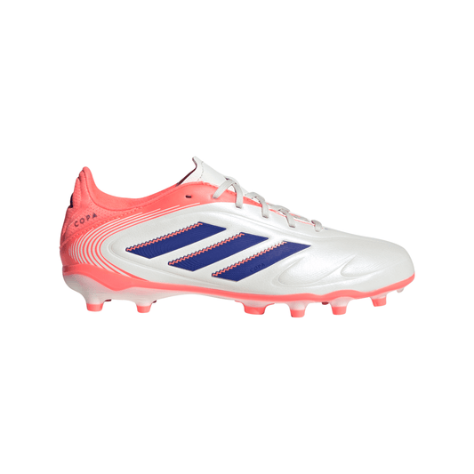 Adidas Junior Copa Pure 3 League FG Firm Ground Soccer Cleat - Off White/Lucid Blue/Signal Coral
