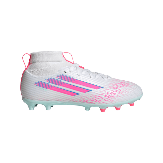 Adidas Junior F50 Sparkfusion League FG/AG Firm Ground Soccer Cleat - Cloud White/Lucid Pink/Cloud White