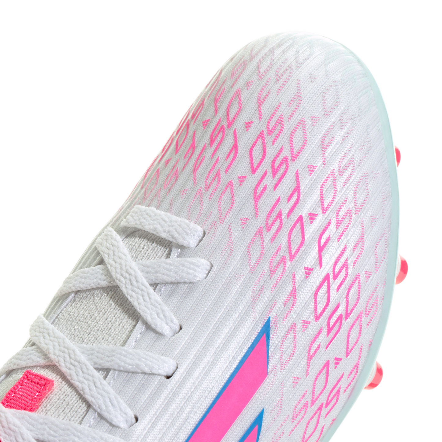adidas F50 Sparkfusion League Kids Firm Ground/Artificial Grass FG/AG- Cloud White / Lucid Pink / Cloud White