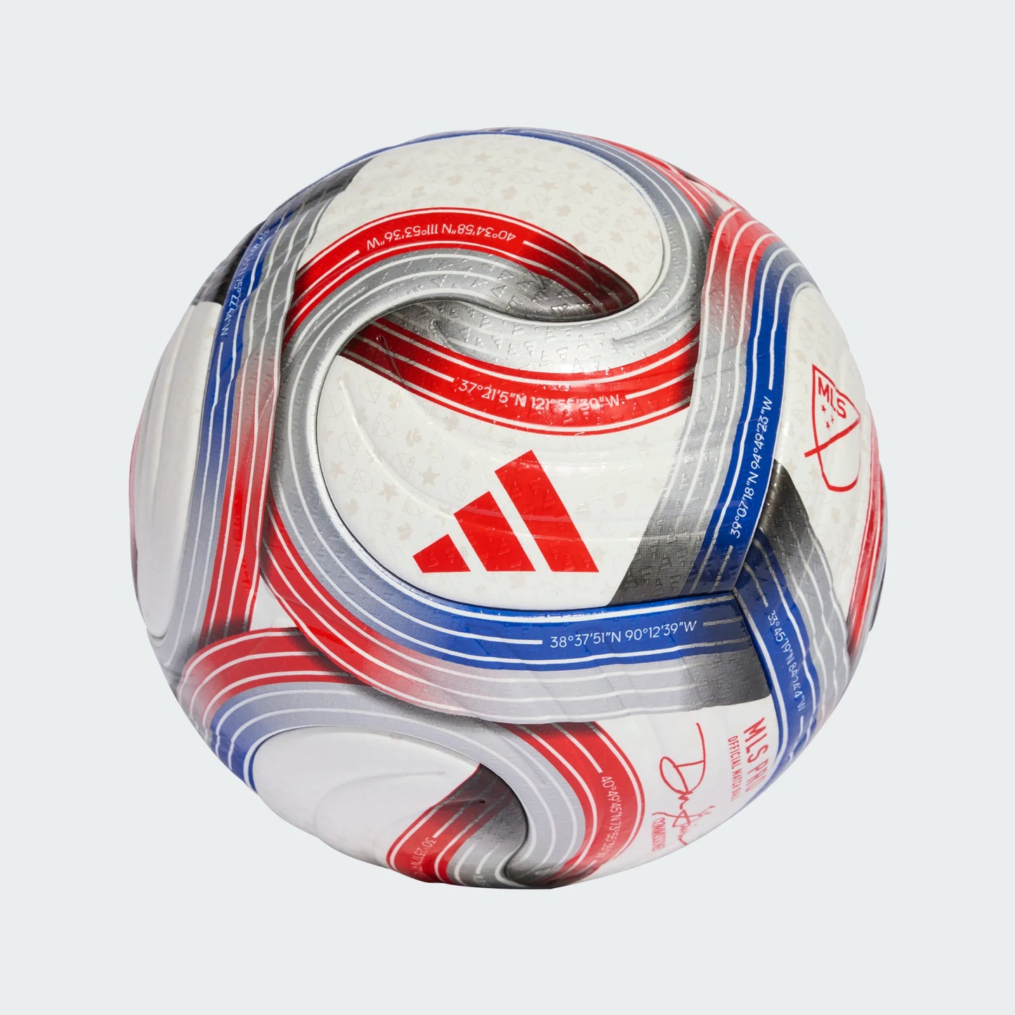 MLS Pro Soccer Ball - White/Royal Blue/Lucid Red/Metallic Silver