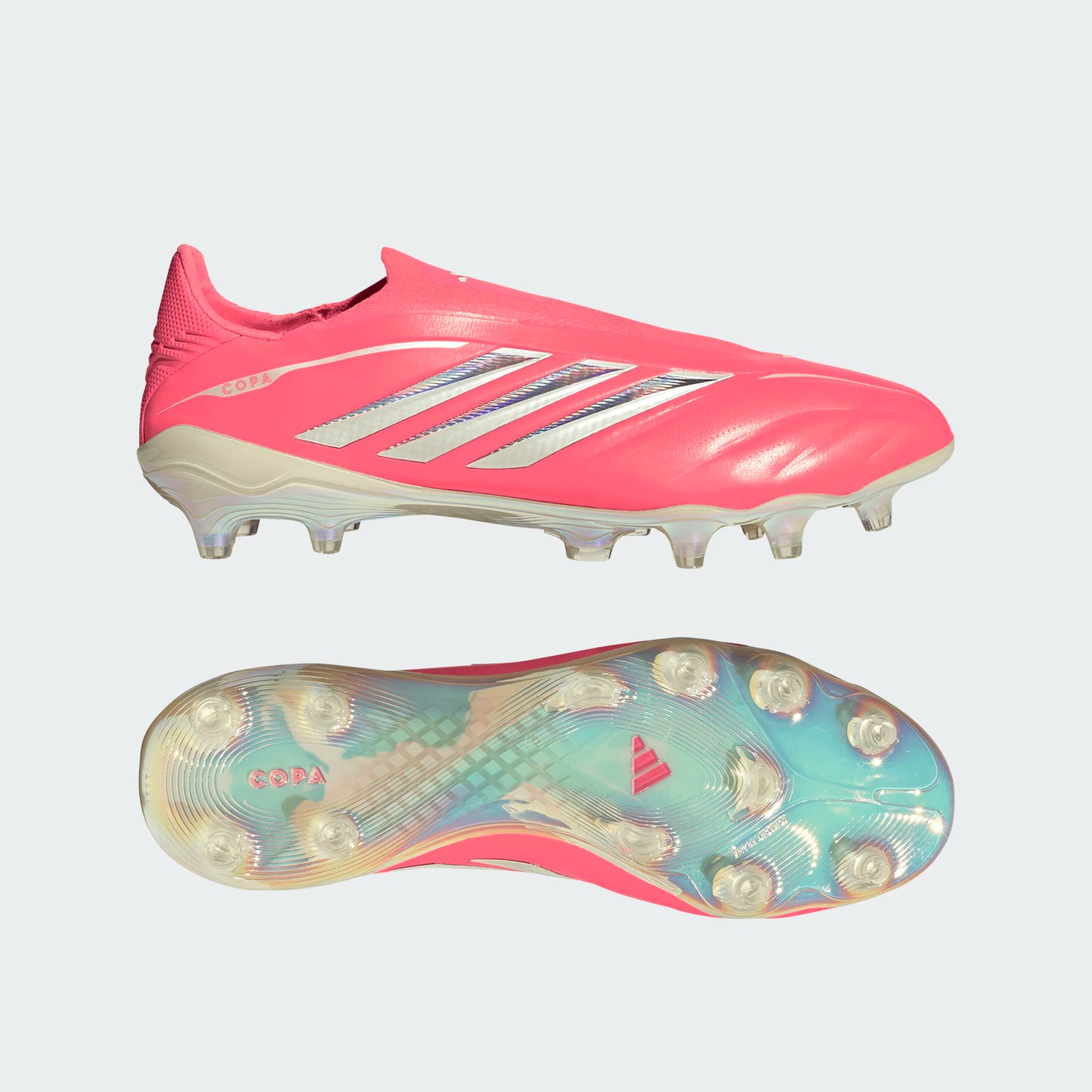 Adidas Copa Pure Elite Laceless FG Firm Ground Soccer Cleat - Solar Turbo/Ivory/Carbon Black
