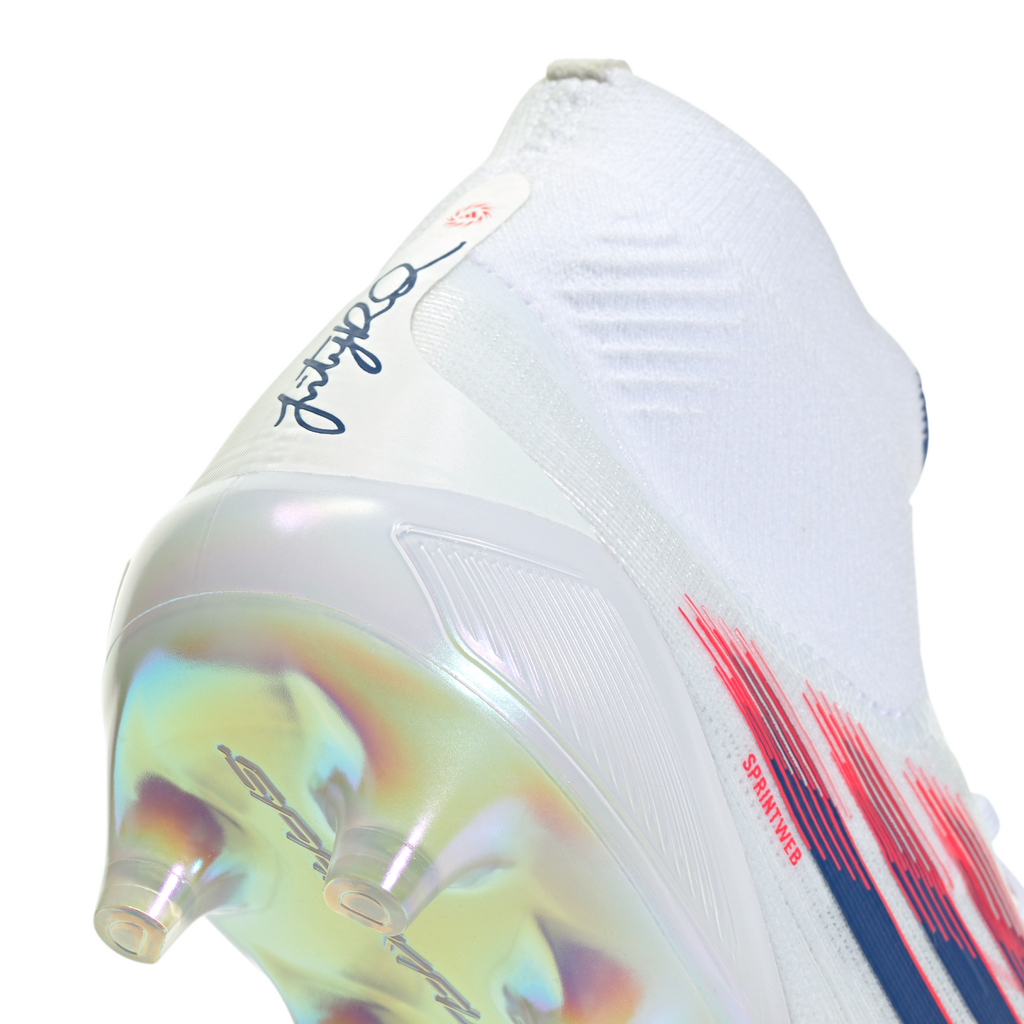 Adidas Women’s F50 Sparkfusion Elite Mid FG Firm Ground/Artificial Grass Soccer Cleat - Cloud White/Royal Blue /Lucid Red