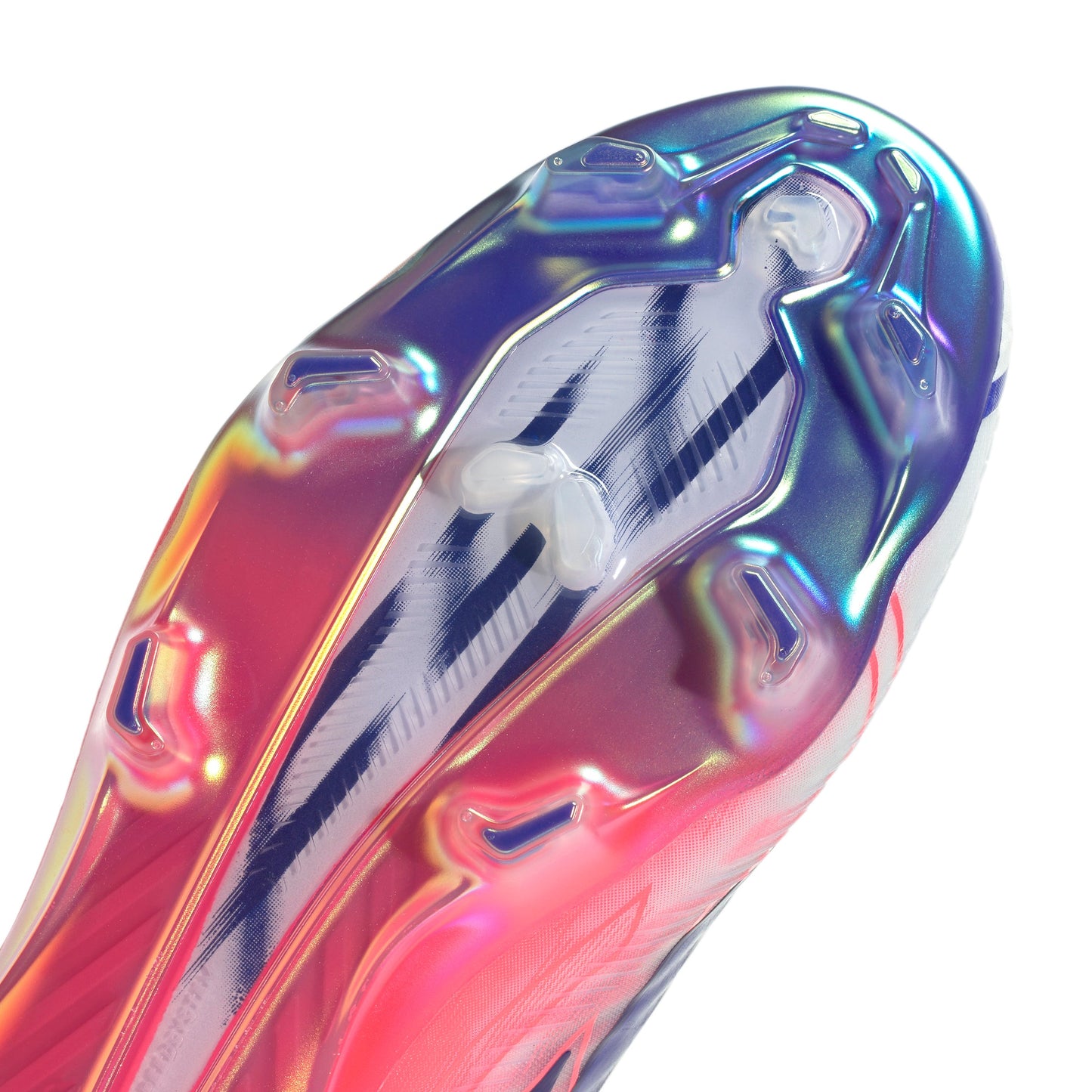 adidas F50 Hyperfast Elite Laceless FG Firm Ground Soccer Cleats- Cloud White / Solar Purple / Solar Turbo
