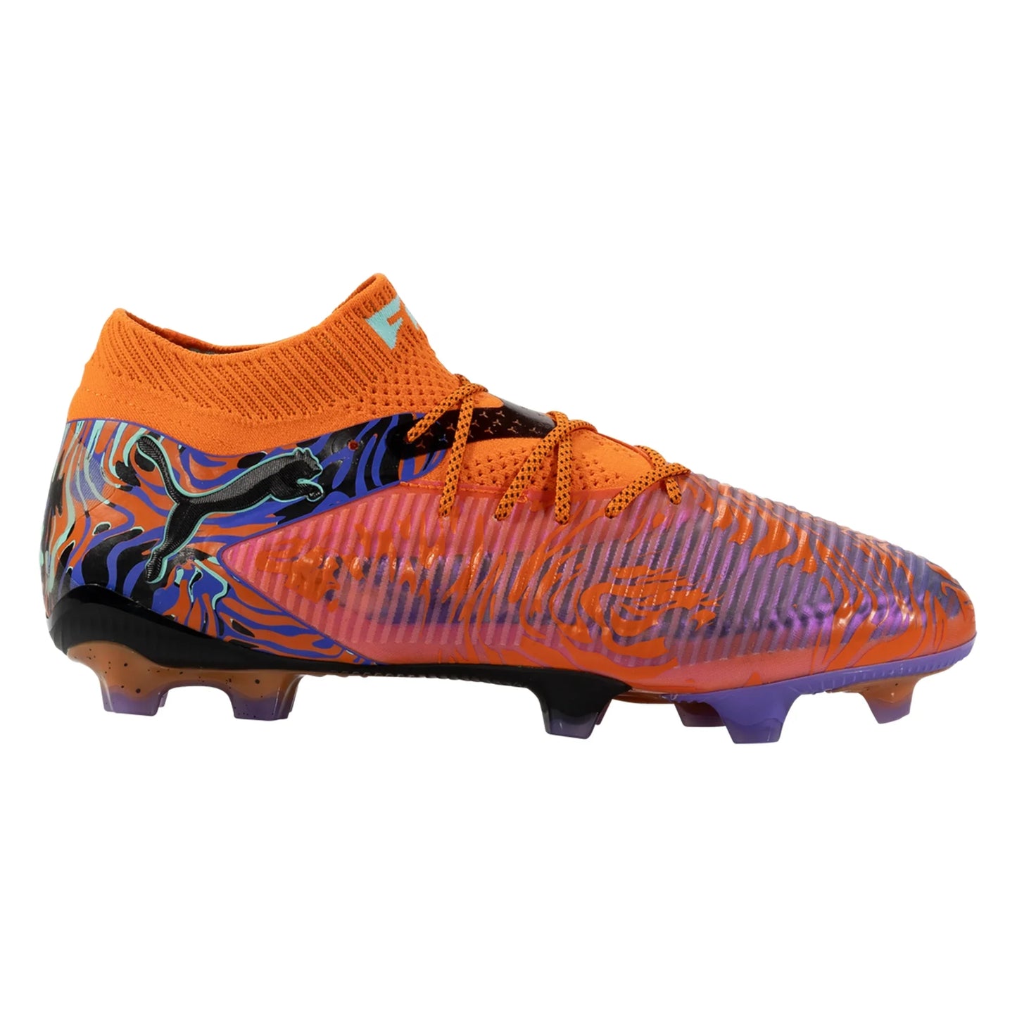 Puma Future 8 Ultimate NJR Creativity FG Firm Ground Soccer Cleat - Orange Poppy/Black/Poison Pink