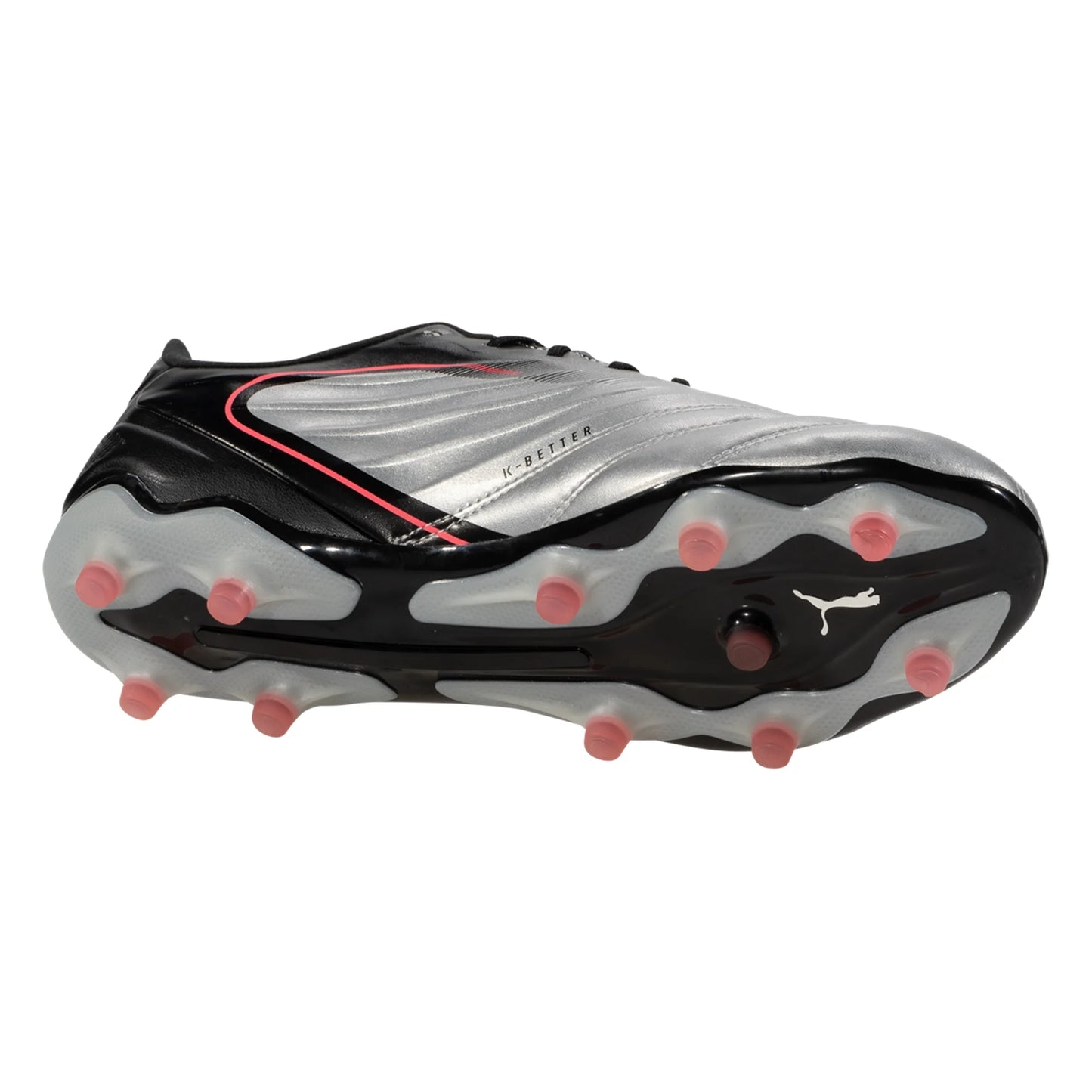 Puma King Pro FG/AG Firm Ground Soccer Cleat - Silver/Black/Sun-Struck/White