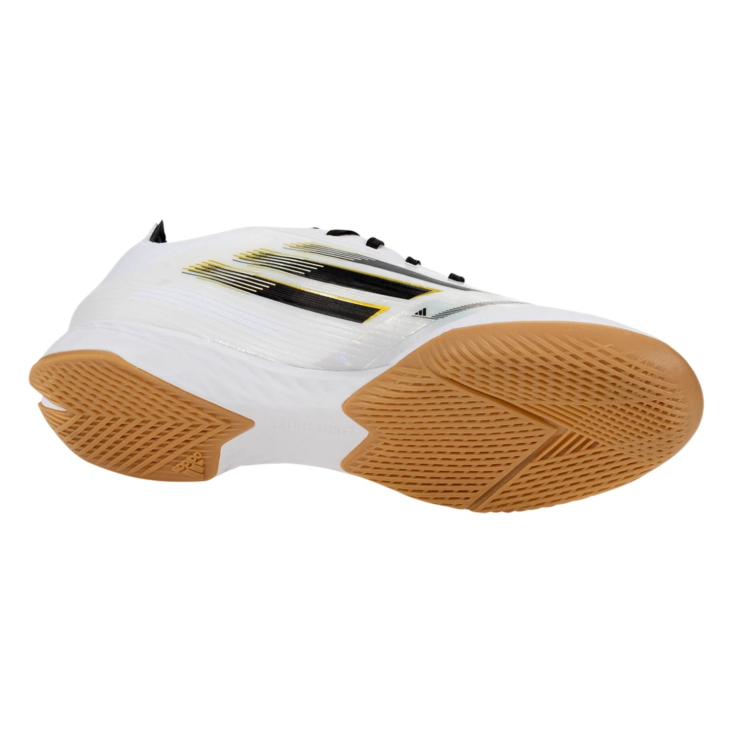 Adidas F50 Pro IN Indoor Soccer Shoe - White/Core Black/Gold Metallic