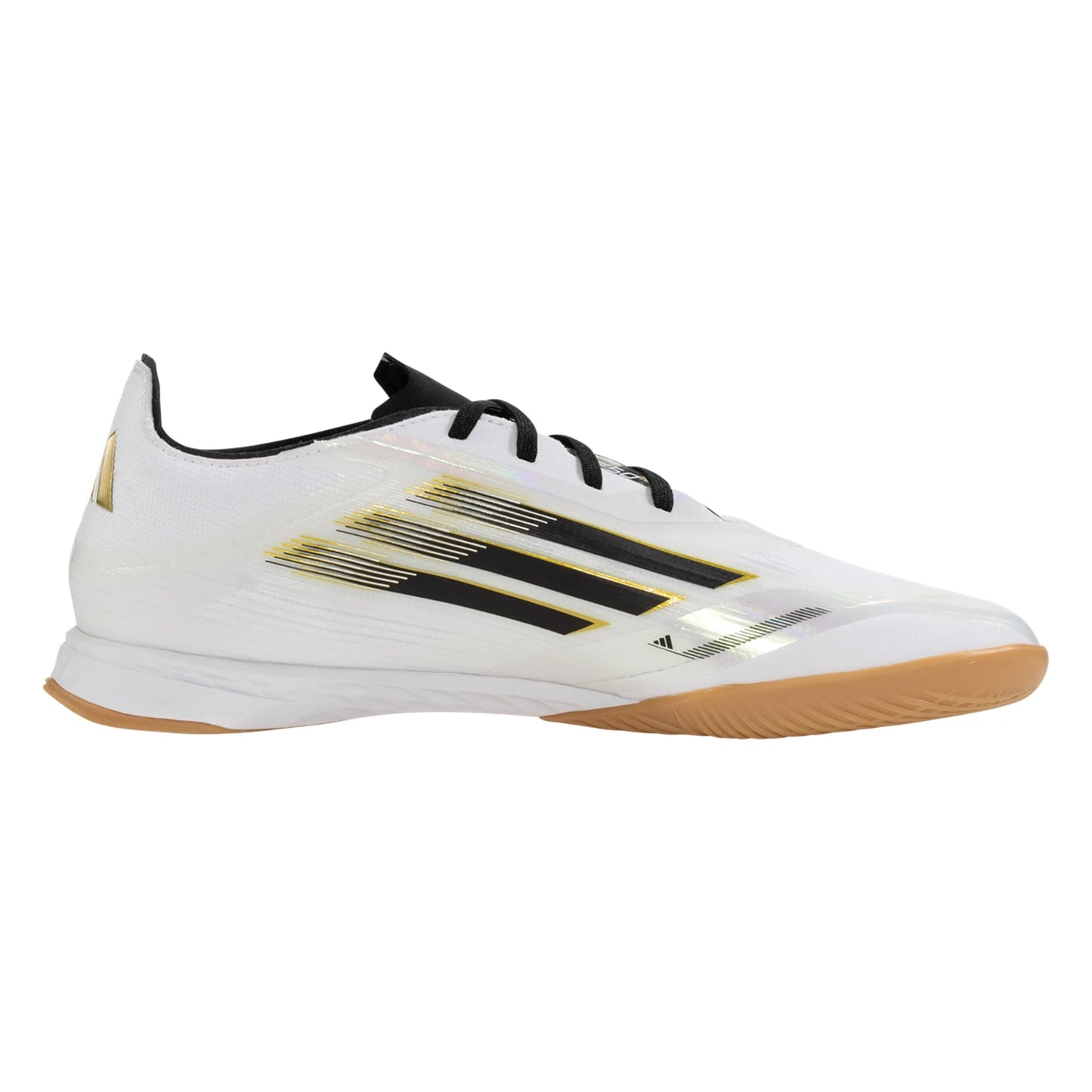 Adidas F50 Pro IN Indoor Soccer Shoe - White/Core Black/Gold Metallic