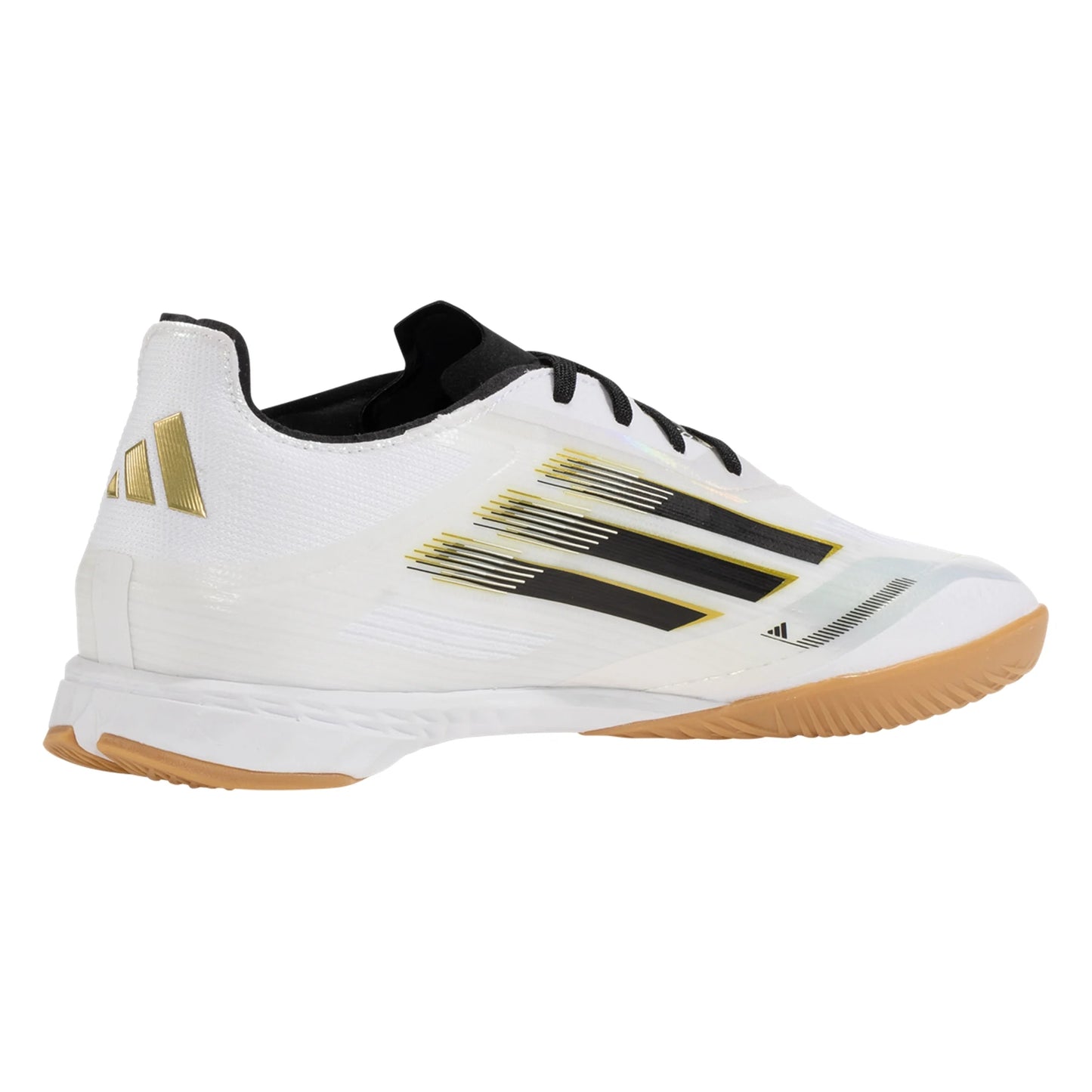 Adidas F50 Pro IN Indoor Soccer Shoe - White/Core Black/Gold Metallic