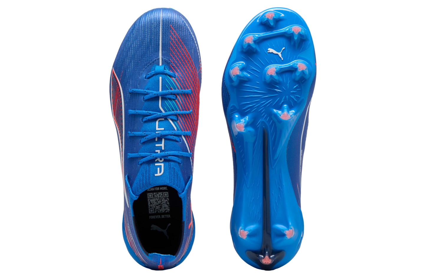 Puma Ultra 6 Ultimate FG Firm Ground Soccer Cleat - Ultra Blue/White/Glowing Red