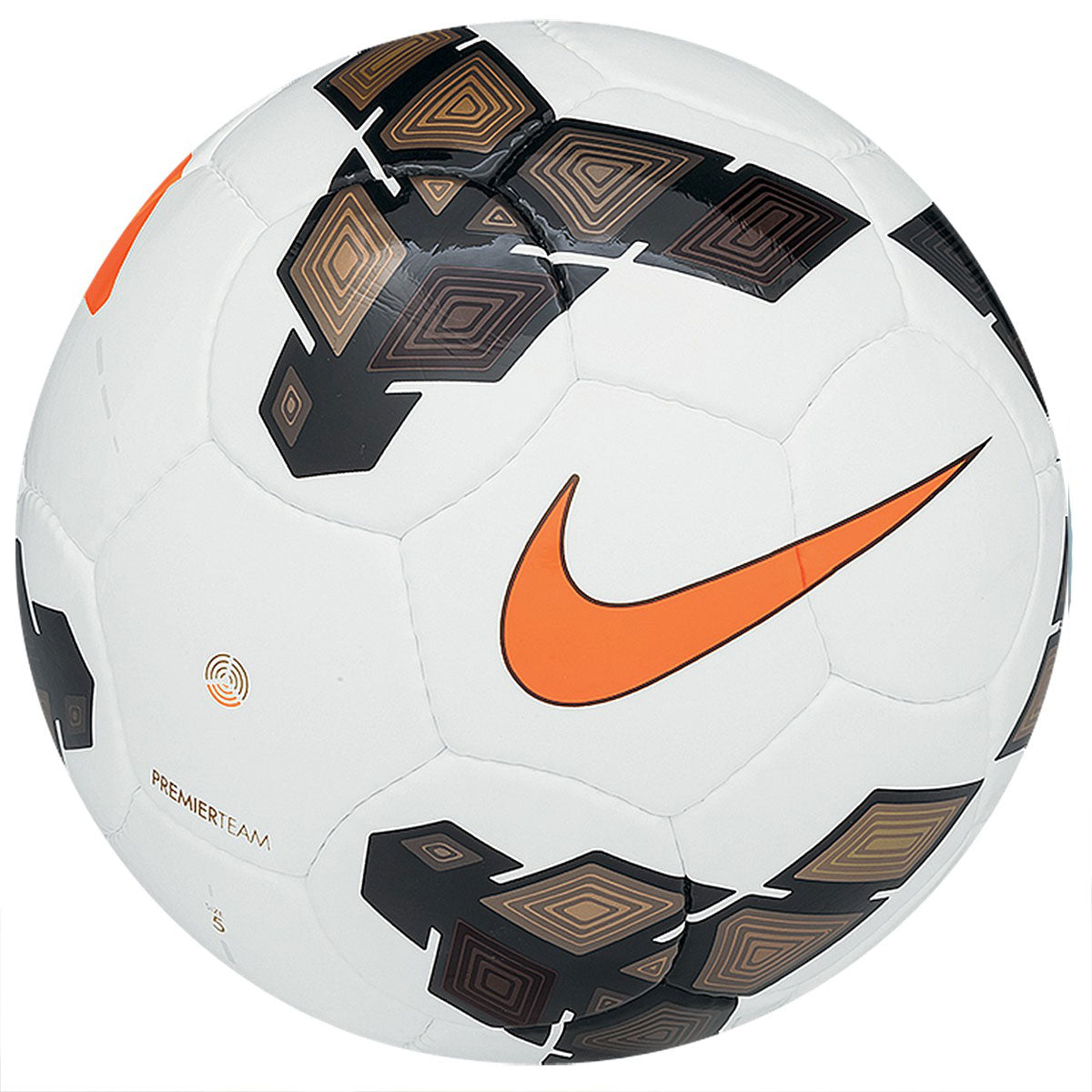 Nike Premier Team NFHS Soccer Ball (Size 5) - White/Brown/Safety Orange
