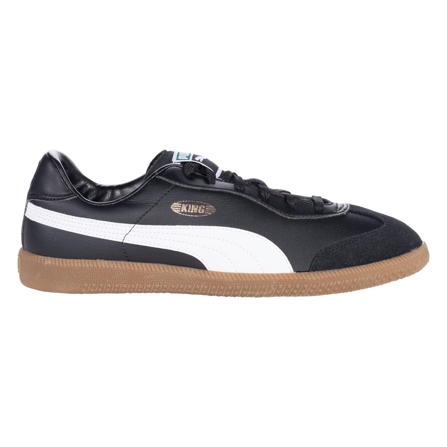 Puma King 21 IT Indoor Soccer Shoe - Black/White/Gum
