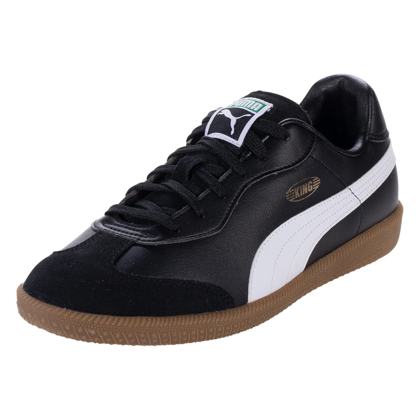 Puma King 21 IT Indoor Soccer Shoe - Black/White/Gum