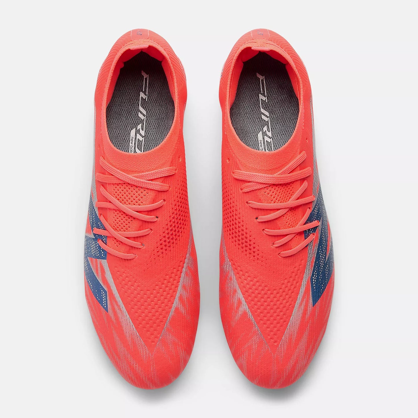 New Balance Furon V8 Elite FG Firm Ground Soccer Cleat - Energy Red/NB Navy/Light Cyclone