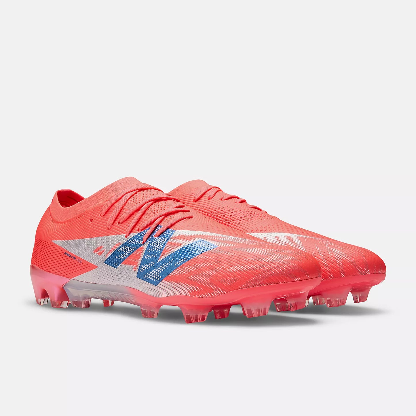 New Balance Furon V8 Elite FG Firm Ground Soccer Cleat - Energy Red/NB Navy/Light Cyclone